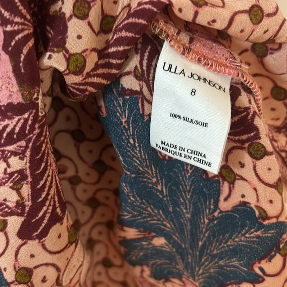 Ulla Johnson Ayla Mini Dress SILK Flutter Floral Tropical Ruffle NEW NWT Size 8 - Picture 12 of 17